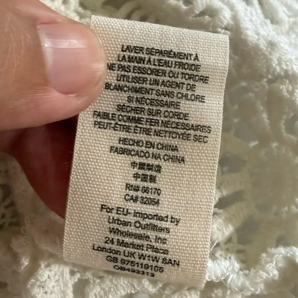 Free People Sydney Lace Tube Top - Cream/White M - Picture 10 of 10